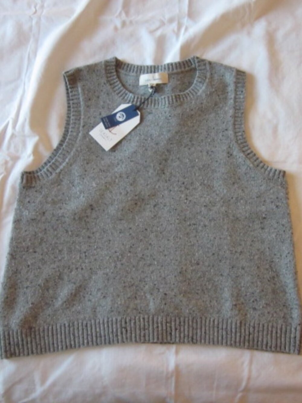 Seasalt Cornwall 'East West' Sweater Vest US10, Pebble Nep color